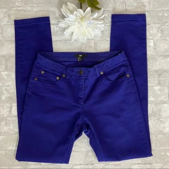H&M Unique Purple / Royal Blue Skinny Jeans - Picture 3 of 13
